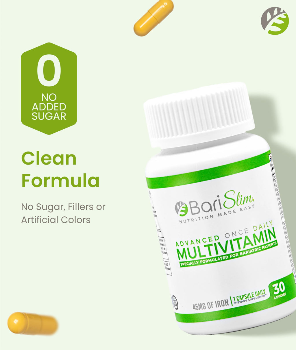 BariSlim Advanced Once Daily Bariatric Multivitamin Capsule - 45 mg of Iron - Bariatric Vitamin for Post Bariatric Surgery Including Gastric Bypass and Gastric Sleeve | 30 Day Supply BariSlim buy supplements Au