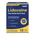 Sumifun 4% Lidocaine Patches Maximum Strength - 12 Count Pain Relieving Gel Patch for Muscle Soreness, Back Ache, Knee, Neck & Joint Pains - Topical Analgesic (Large, Count, 12) SumifunBuy Supplements Australia