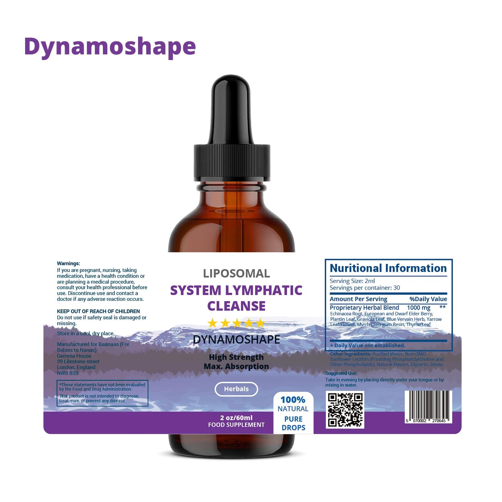 Lymphatic Drainage Drops | Lymphatic Drainage | Organic Lymphatic Drainage for Immune Support | Lymphatic Support Supplement | Vegan | Non-GMO | Gluten Free | 1 Fl Oz… baanaas For Babies to Nanas buy supplements Au