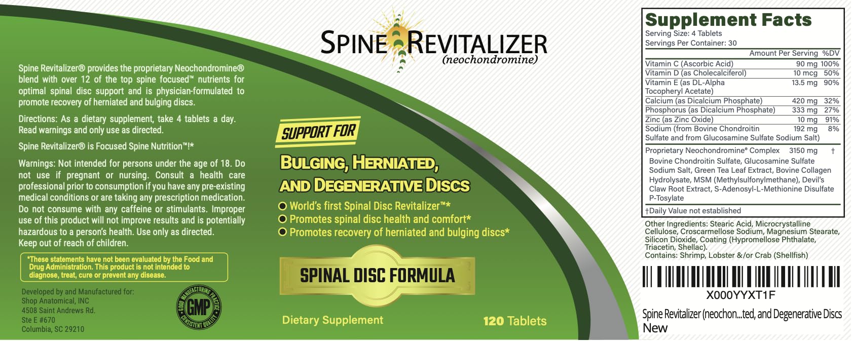 Spine Revitalizer (neochondromine) Back Pain and Neck Pain Support for Bulging, Herniated, and Degenerative Discs Spine Revitalizer (neochondromine)Buy Supplements Australia