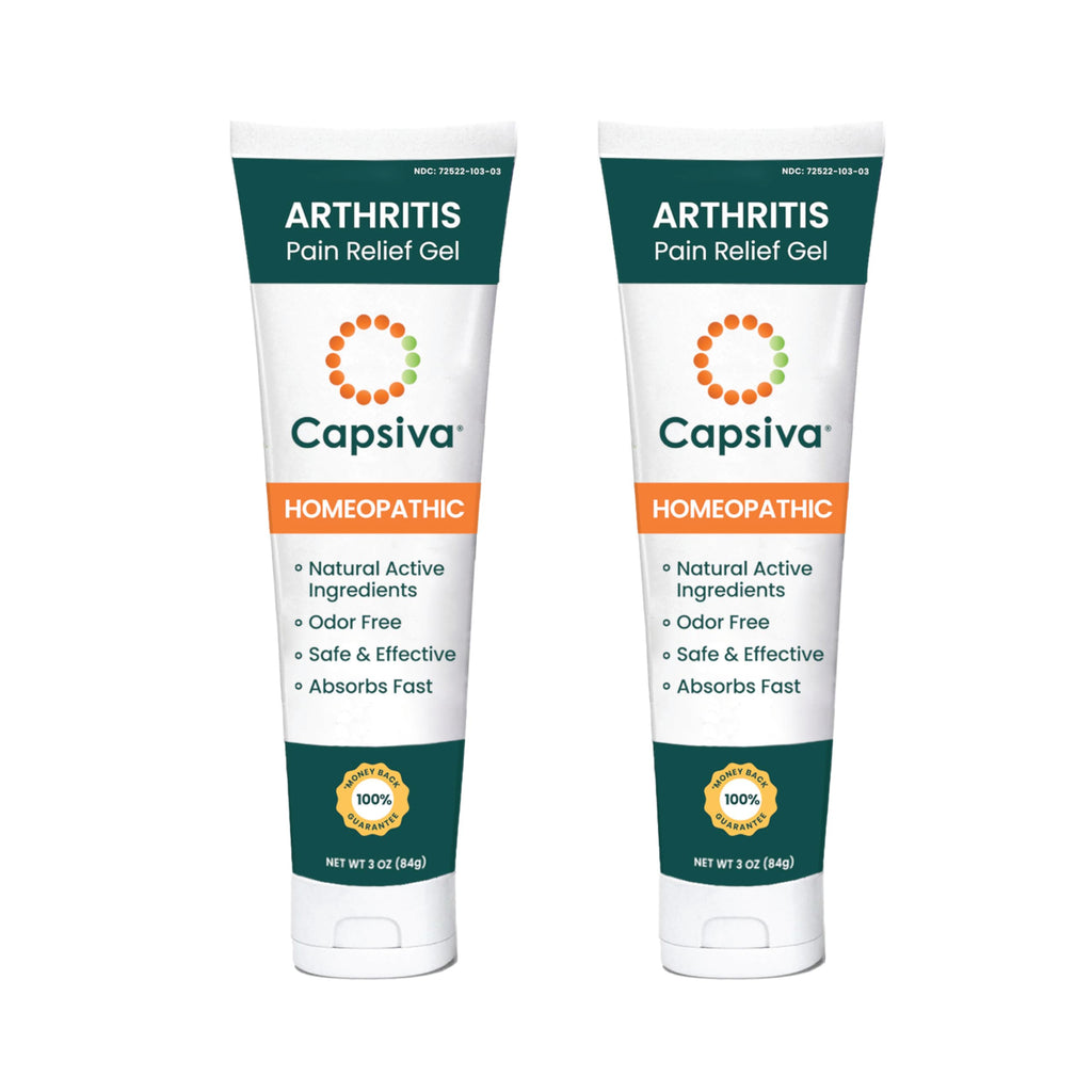 Capsiva Pain Relief Topical 3oz Tube, 2 Pack, for Your Hands, Neck, Back, Joints, Non-Greasy, No Burn, Odor Free, Homeopathic Active Ingredients, Contains Capsaicin & Arnica, Absorbs Fast CapsivaBuy Supplements Australia