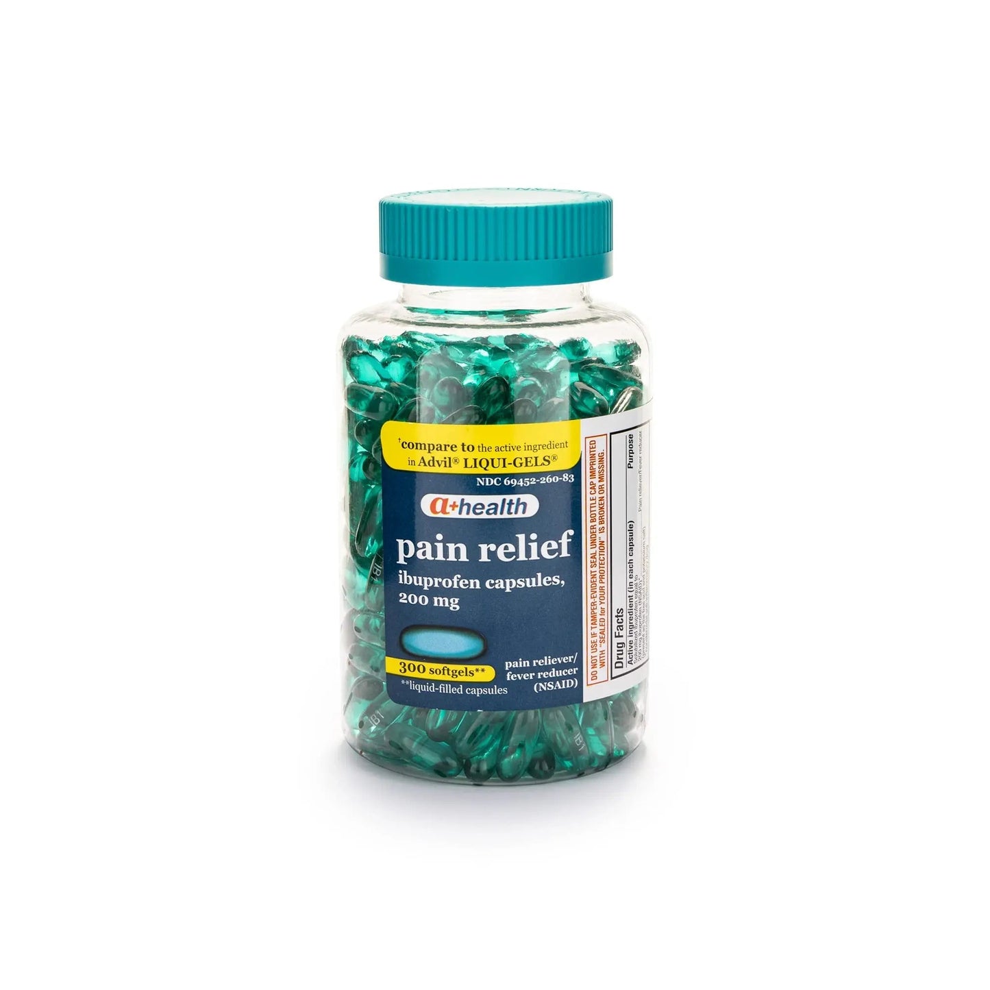 A+Health Ibuprofen 200 Mg Softgels, Pain Reliever/Fever Reducer (NSAID), 300 Count A+HealthBuy Supplements Australia