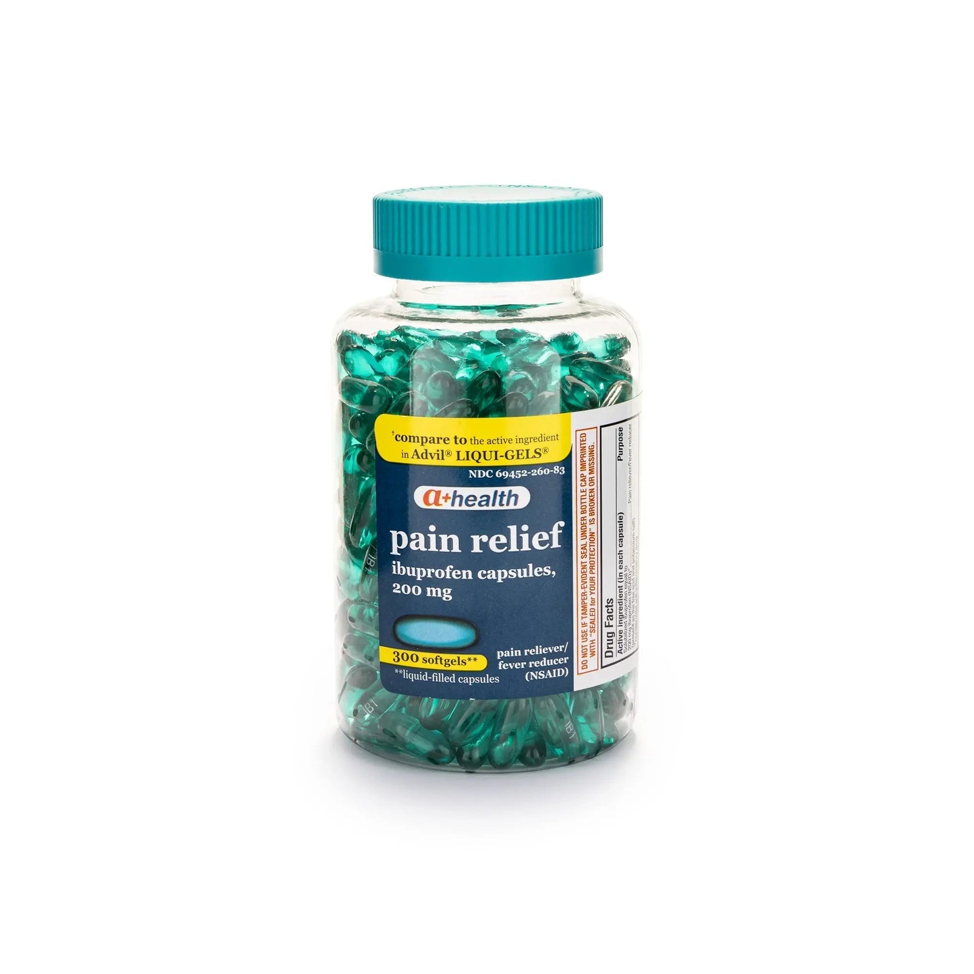 A+Health Ibuprofen 200 Mg Softgels, Pain Reliever/Fever Reducer (NSAID), 300 Count A+HealthBuy Supplements Australia