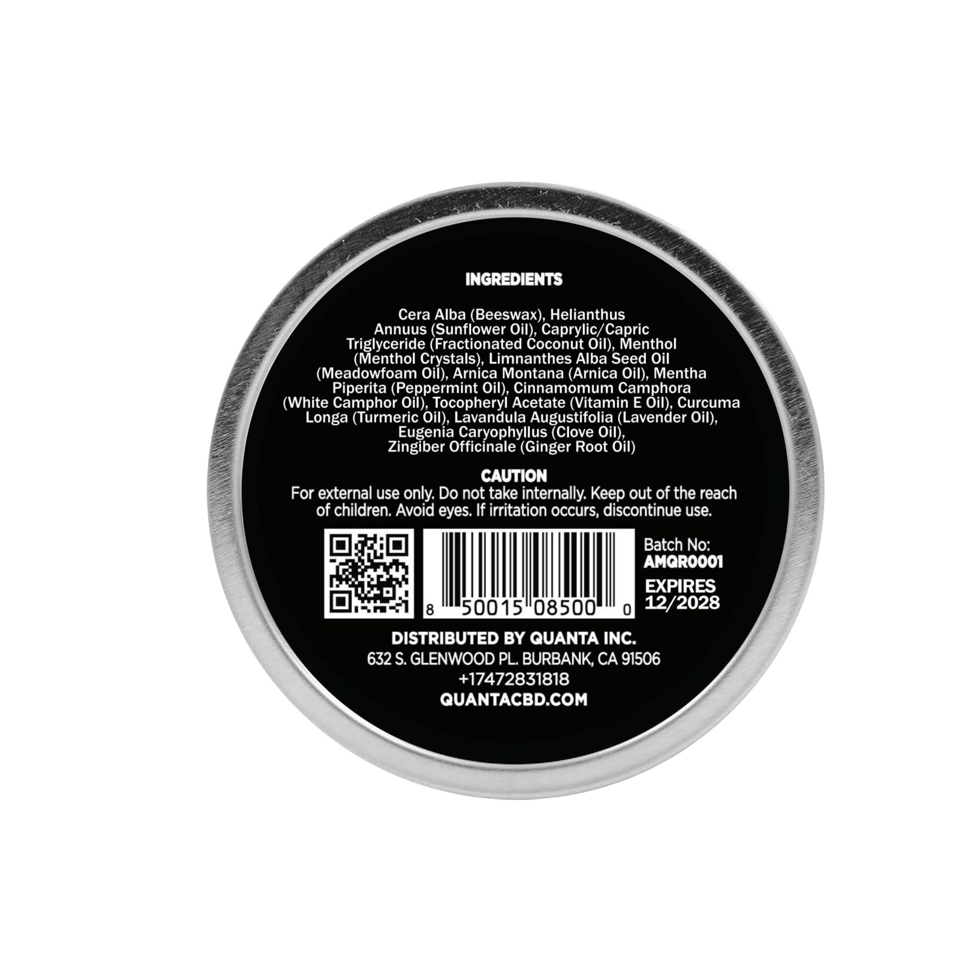 Quanta Muscle Rub - Coconut Oil, Vitamin E, Arnica, Ginger Root, Turmeric & Lavender – 1 oz QuantaBuy Supplements Australia