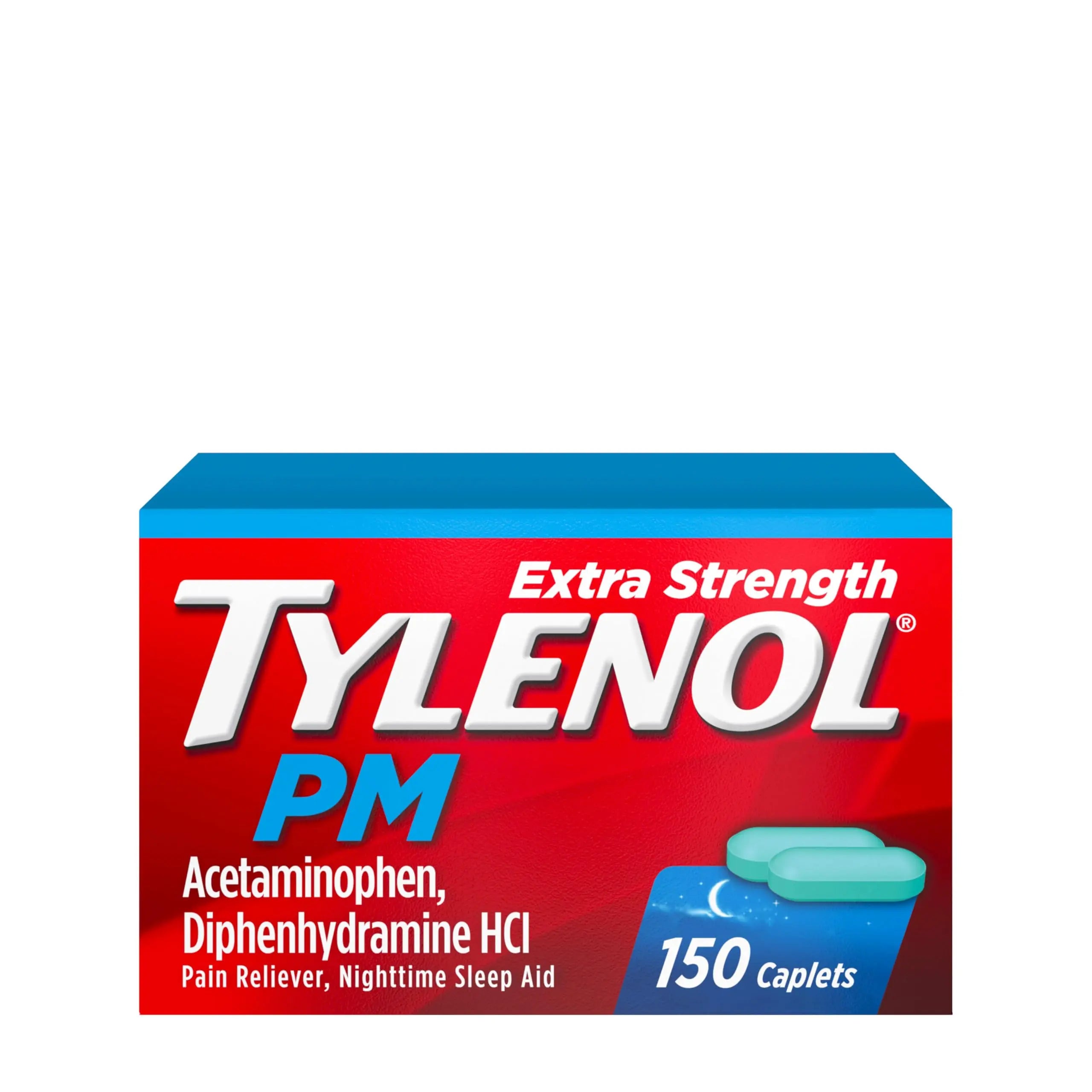 Tylenol PM Extra Strength Nighttime Pain Reliever & Sleep Aid Caplets, 500 mg Acetaminophen & 25 mg Diphenhydramine HCl, Relief for Nighttime Aches & Pains, Non-Habit Forming, 150 ct TylenolBuy Supplements Australia