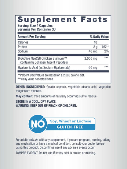 NeoCell Joint Complex Supplement | 120 Capsules | Plus Hyaluronic Acid | Collagen Type II | Advanced Formula