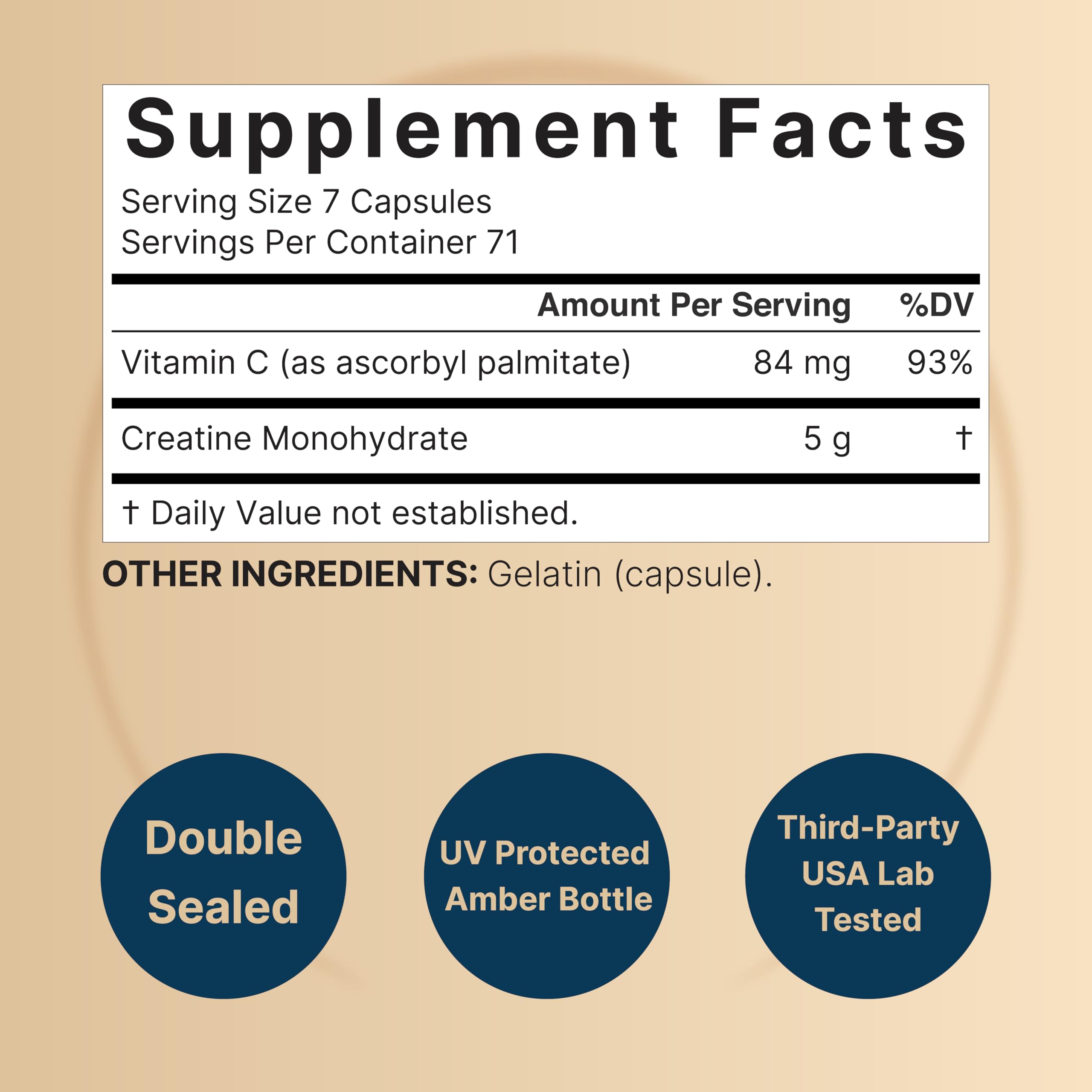 NatureBell Creatine Monohydrate Capsules 5,000mg Per Serving, 500 Count | Micronized, Unflavored Creatine Pills | Pre-Workout & Muscle Strength Support