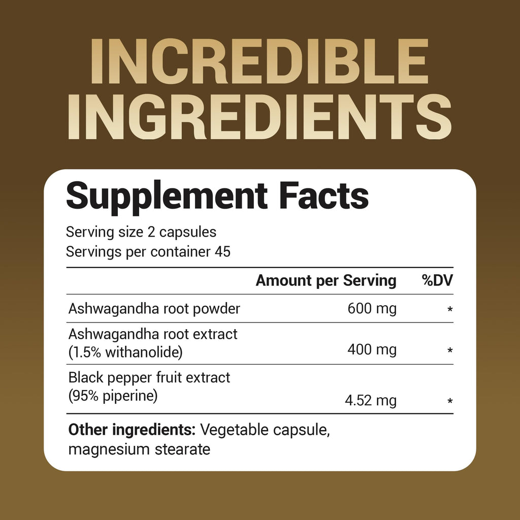 Dr. Berg Ashwagandha Capsules 1000mg - Includes Ashwagandha Root with Black Pepper from Bioperine - Ashwagandha Supplements 90 Capsules Dr. Berg NutritionalsBuy Supplements Australia