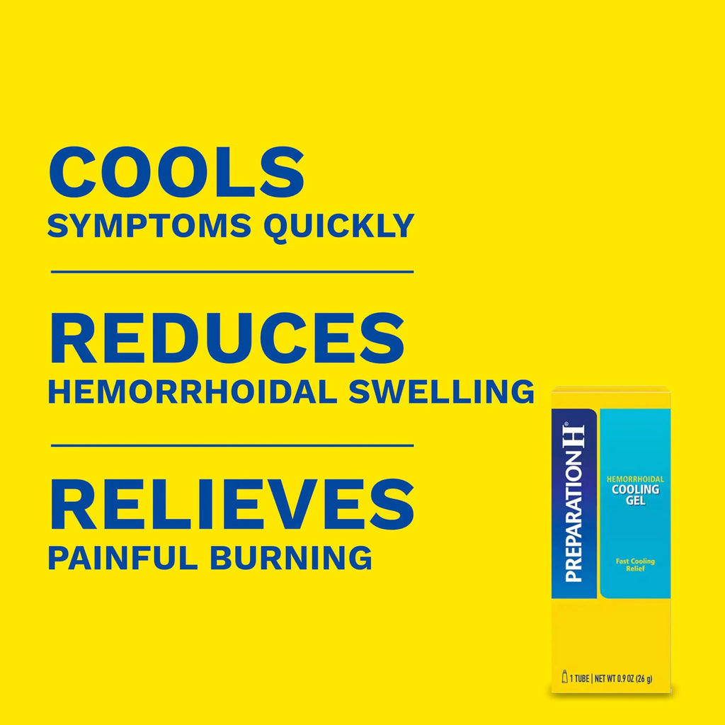 Preparation H Hemorrhoid Cooling Gel with Aloe for Fast Discomfort Relief - 0.9 Oz Tube Preparation HBuy Supplements Australia