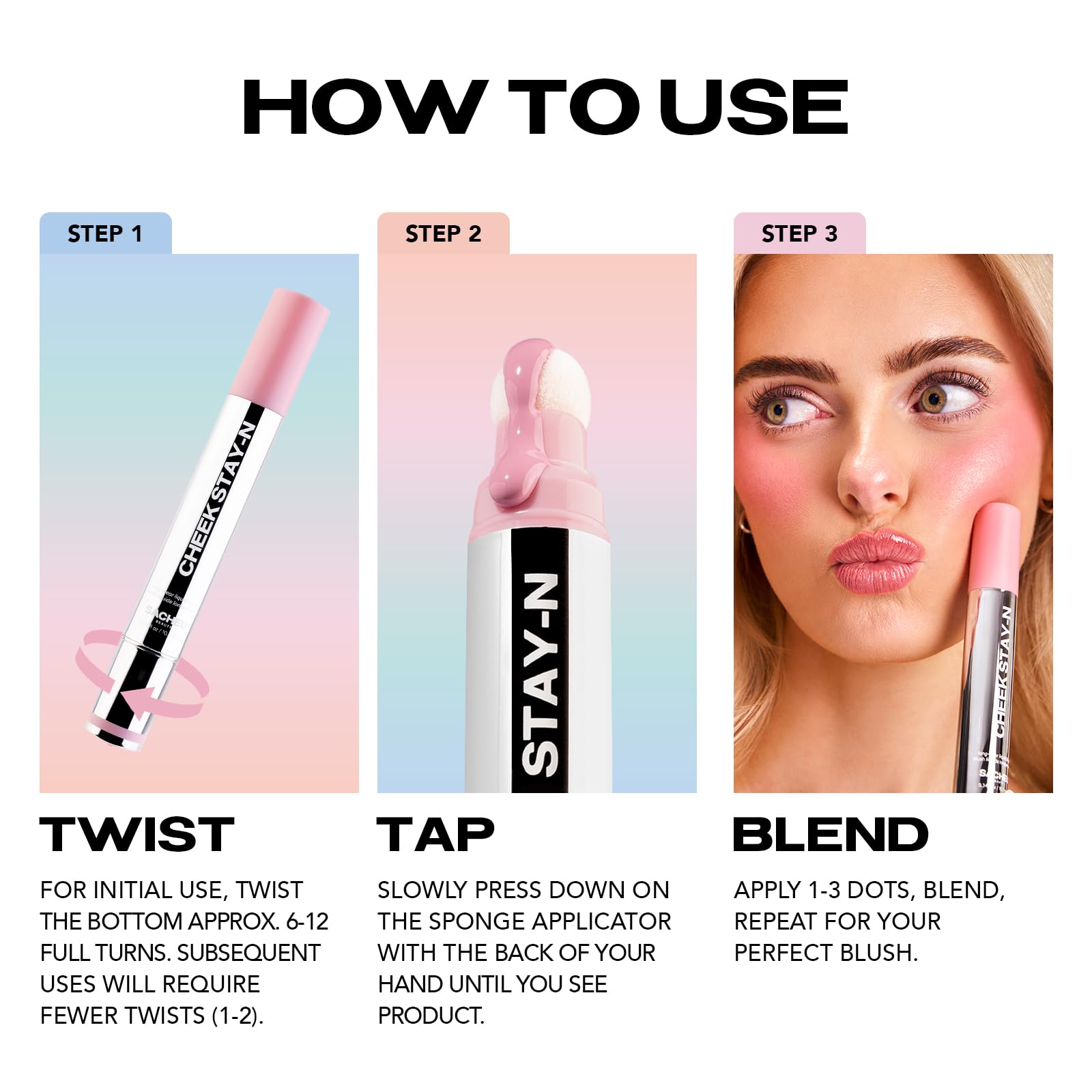Sacheu Cheek STAY-N Liquid Blush for Cheeks — High Pigment, Buildable, Lightweight Cream Blush for Dewy & Radiant Flushed Cheeks — Long-lasting & Cruelty Free, I'm Playful SacheuBuy Supplements Australia