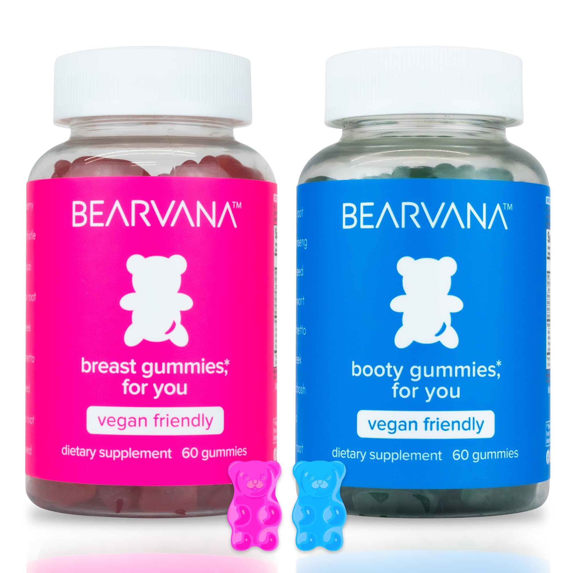 BEARVANA Top & Peach Support Combo Pack Multivitamin Gummies for Women | Includes Herbal Extracts & Essential Vitamins