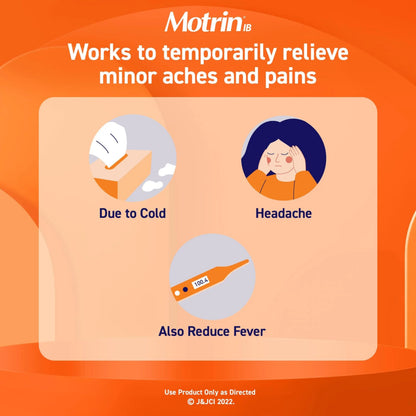 Motrin IB Ibuprofen 200mg Tablets, Ibuprofen Pain & Fever Reliever for Headache, Backache, Muscular Aches, Menstrual Pain & Minor Arthritis Pain, Over-The-Counter NSAID Medicine, 225 ct MotrinBuy Supplements Australia