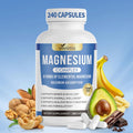Vivonu magnesium supplement bottle with health benefits on a blue background