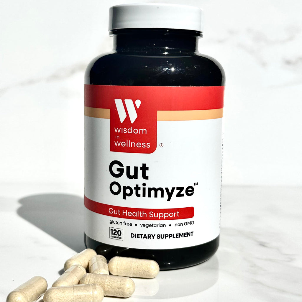 Wisdom In Wellness Gut Optimyze - 120 Digestive Health Capsules - Vitamins & Probiotics for Gut Health - Complete for Men & Women - Digestive Gut Health Pills - Healthy Gut Probiotics Wisdom In Wellness buy supplements Au