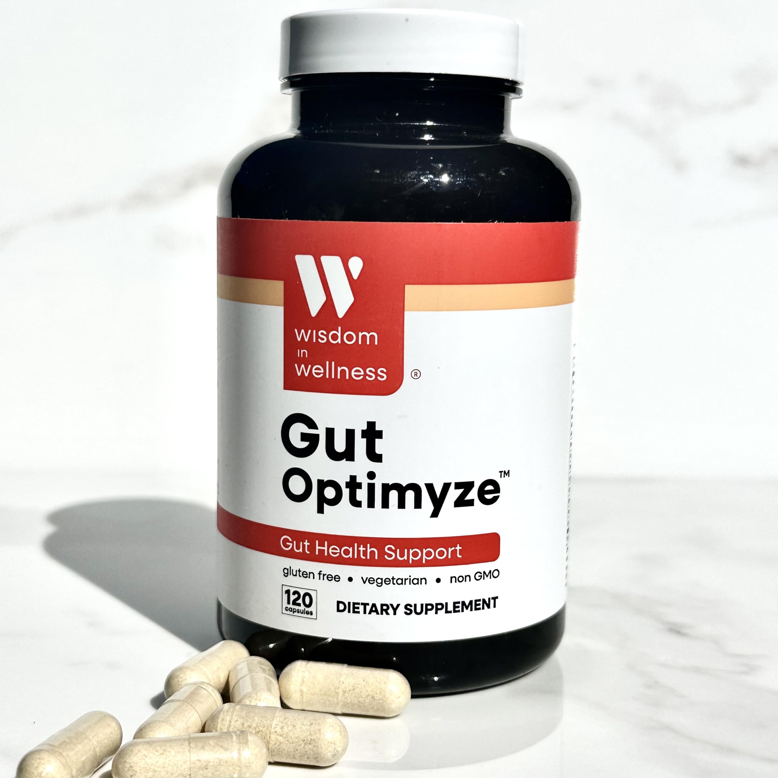 Wisdom In Wellness Gut Optimyze - 120 Digestive Health Capsules - Vitamins & Probiotics for Gut Health - Complete for Men & Women - Digestive Gut Health Pills - Healthy Gut Probiotics Wisdom In Wellness buy supplements Au