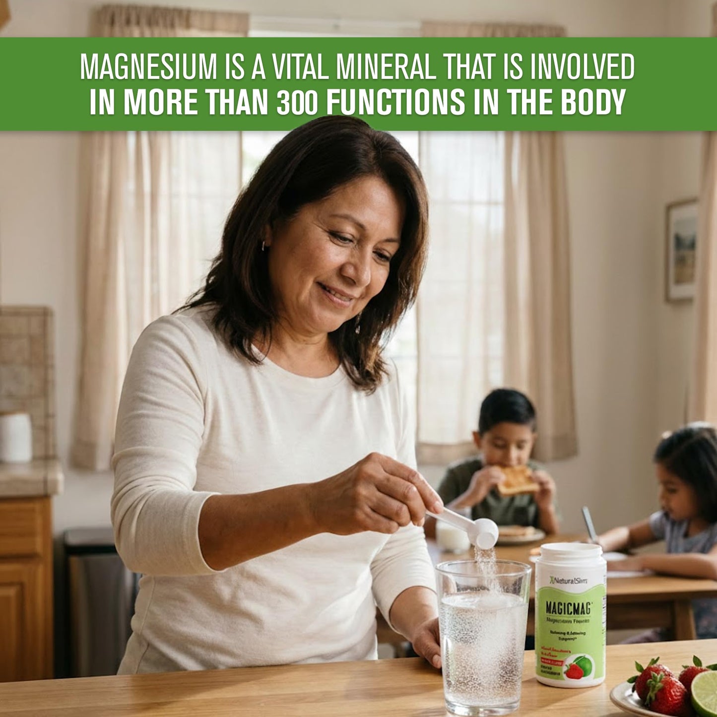 NaturalSlim MagicMag Magnesium Citrate Powder Drink for Relaxation, Stress, Constipation, Better Rest & Digestive Health, Magnesium Supplement for Women and Men