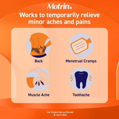 Motrin IB Ibuprofen 200mg Tablets, Ibuprofen Pain & Fever Reliever for Headache, Backache, Muscular Aches, Menstrual Pain & Minor Arthritis Pain, Over-The-Counter NSAID Medicine, 225 ct MotrinBuy Supplements Australia