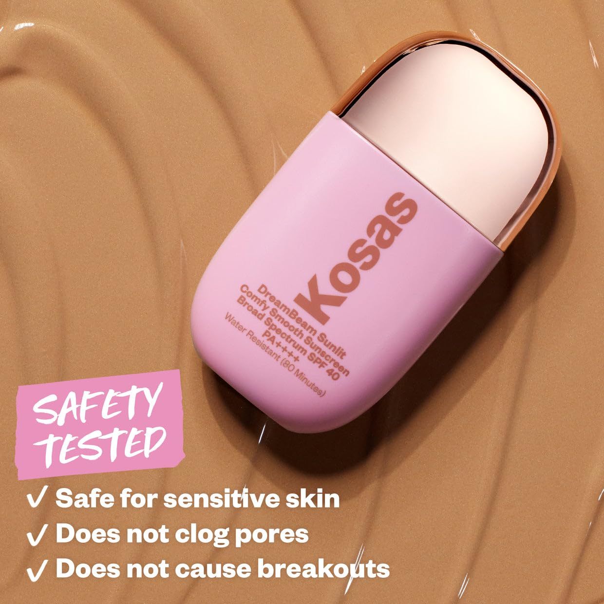 Kosas DreamBeam SPF 40 Mineral Sunscreen for Face + Makeup Prep – Lightweight Hydrating Sun Protection, 40 ml KosasBuy Supplements Australia