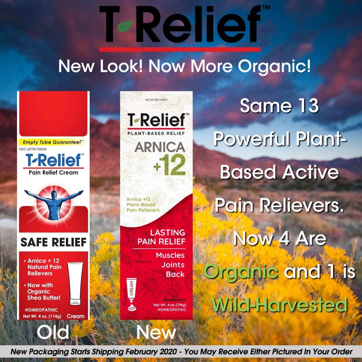 T-Relief Pain Relief cream,[114g] 4 oz MediNaturaBuy Supplements Australia