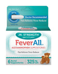 Feverall Children Acetaminophen Suppositories 6 Rectal Suppositories 325mg Each Pain Reliever/Fever Reducer. Paraben Free, No Artificial Colors or Other preservatives. Ages 6-12 Years FeverallBuy Supplements Australia