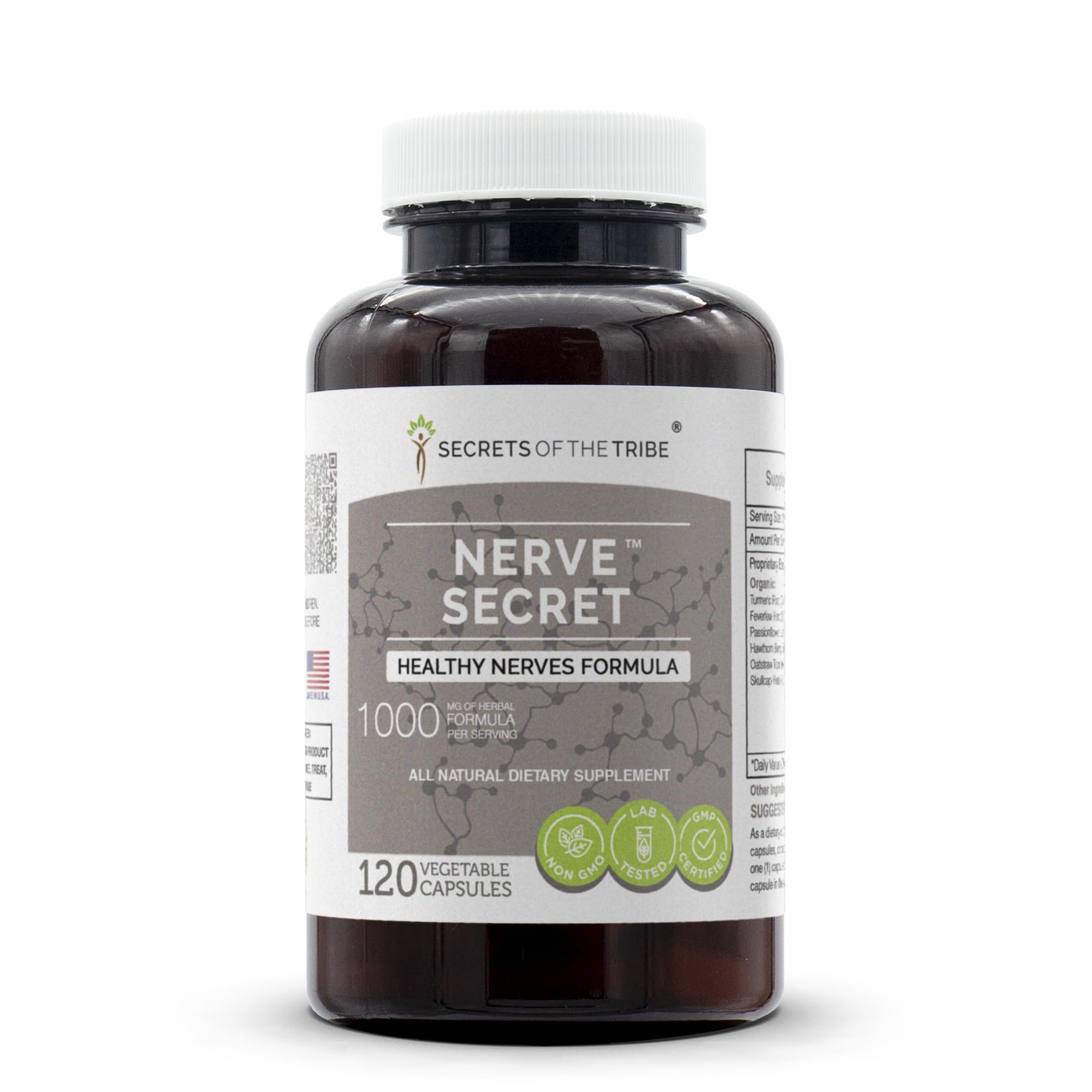 Secrets of the Tribe - Nerve Secret, Healthy Nerves Formula, Herbal Supplement Blend (120 Capsules) Secrets of the TribeBuy Supplements Australia