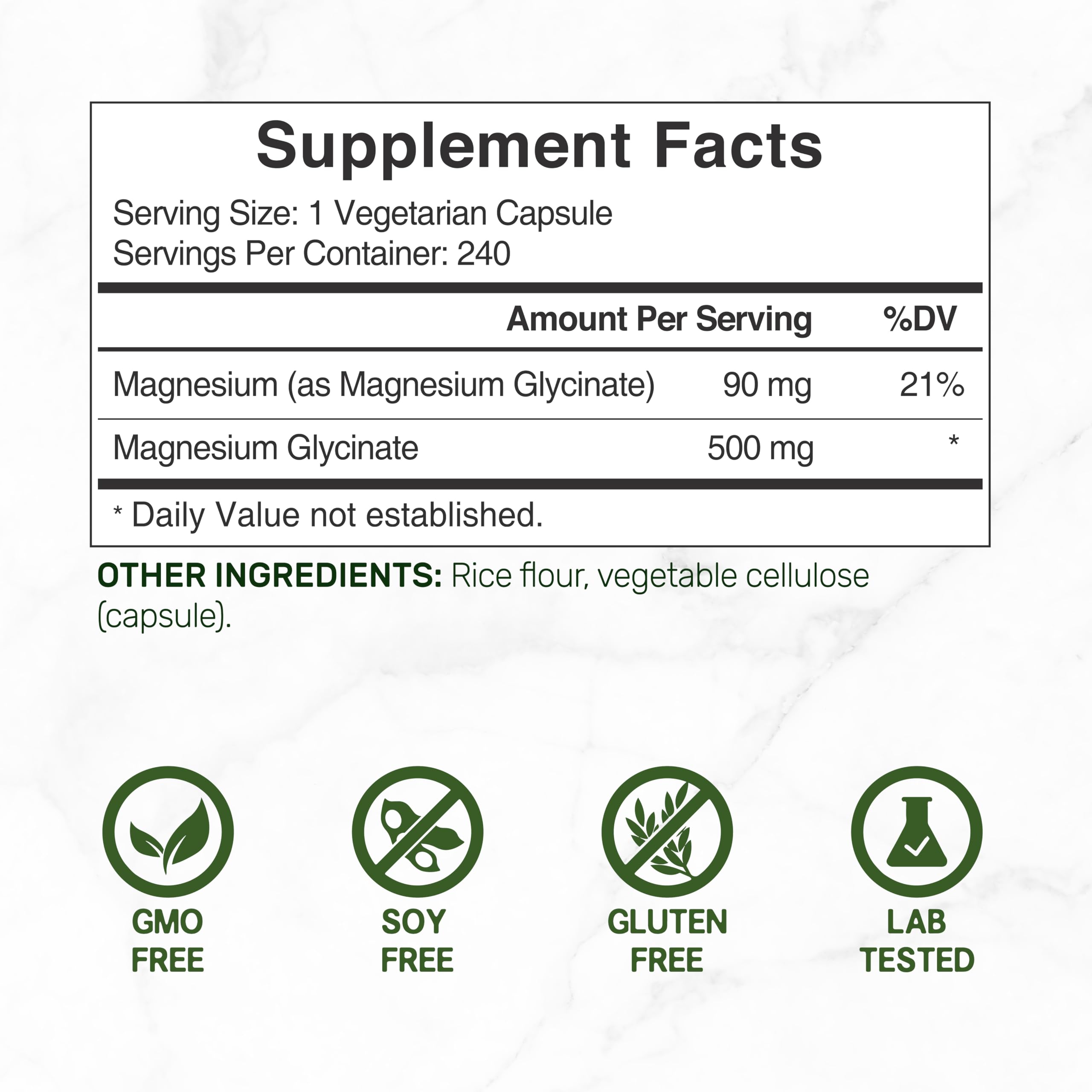 Deal Supplement Magnesium Glycinate 500mg, 240 Veggie Capsules | 100% Chelated for Easy Absorption | Essential Mineral Supplement | Non-GMO, Gluten-Free DEAL SUPPLEMENTBuy Supplements Australia