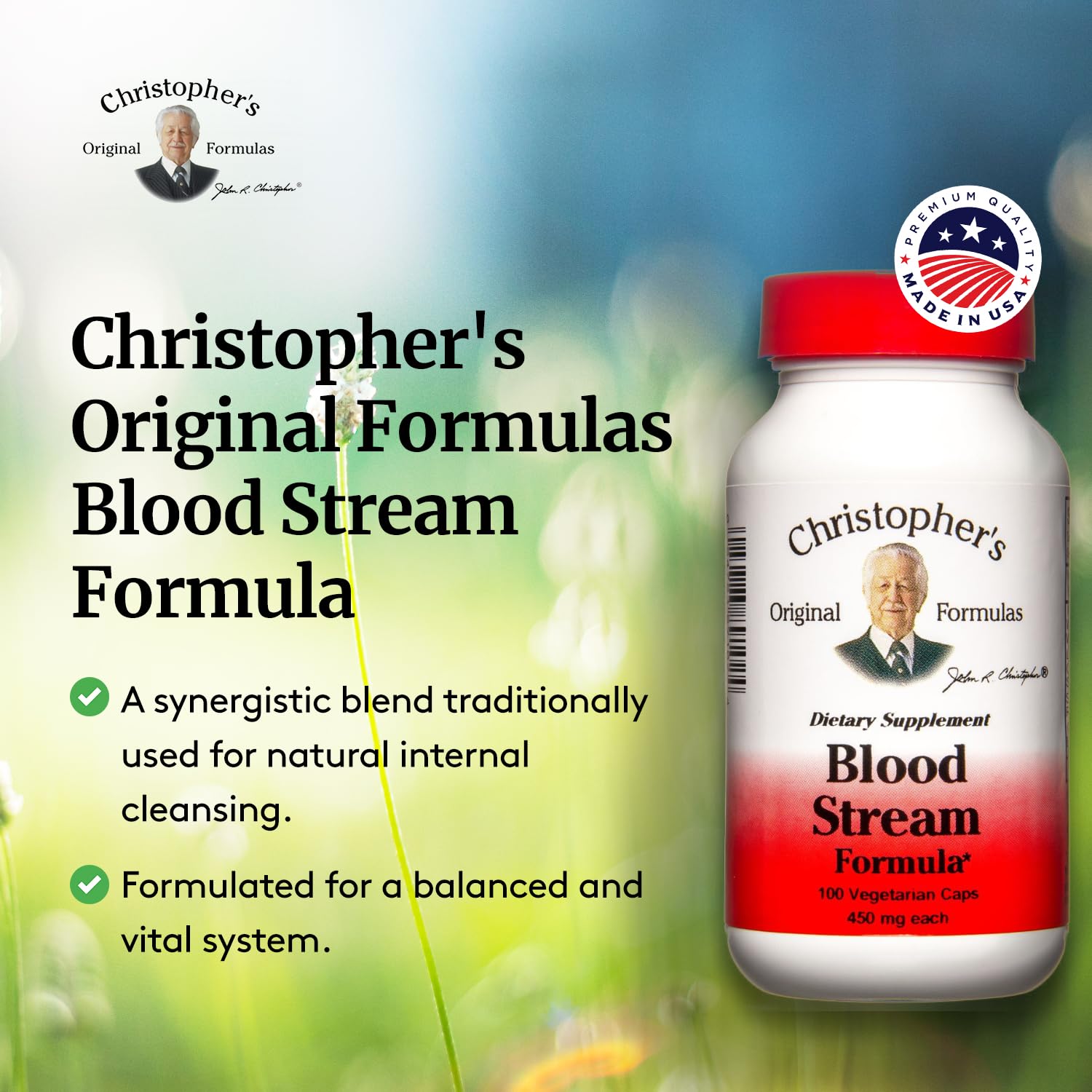DR. CHRISTOPHER'S Formulas Blood Stream Formula, 100 Cap Christopher's Original Formulas buy supplements Au