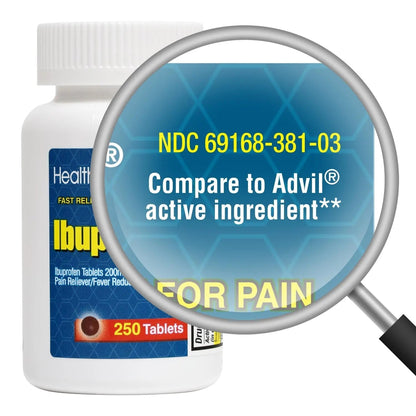 HealthA2Z® Ibuprofen 200mg | Pain Relief | Body Aches | Headache | Arthritis | Cramps | Back Pain | Fever Reducer… (250 Count) (Pack of 2) HealthA2ZBuy Supplements Australia