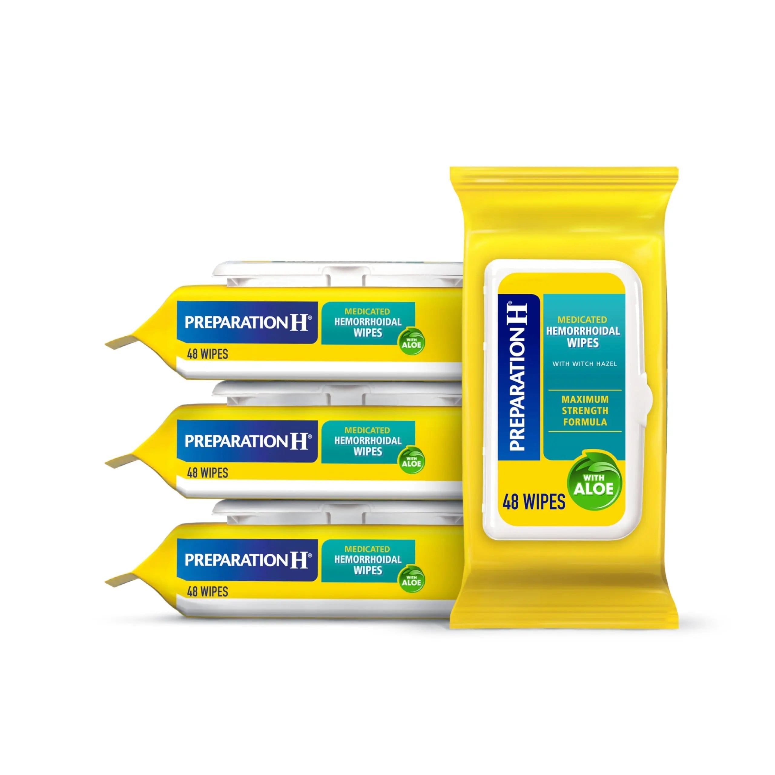 Preparation H Hemorrhoid Flushable Wipes with Witch Hazel for Skin Irritation Relief - 48 Count (Pack of 4) Preparation HBuy Supplements Australia