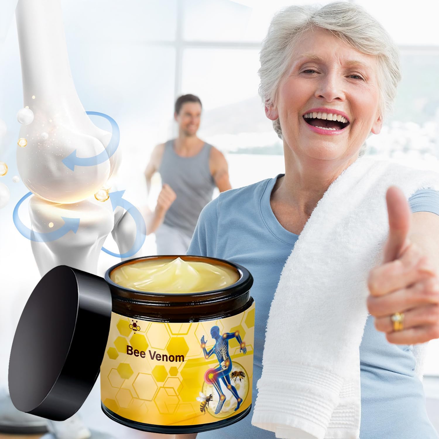 2 Pcs Bee Venom Cream, Professional Bee Venom Cream, Natural Joint Gel, for Neck,Waist,Back Hand Feet and Leg LinTsingBuy Supplements Australia