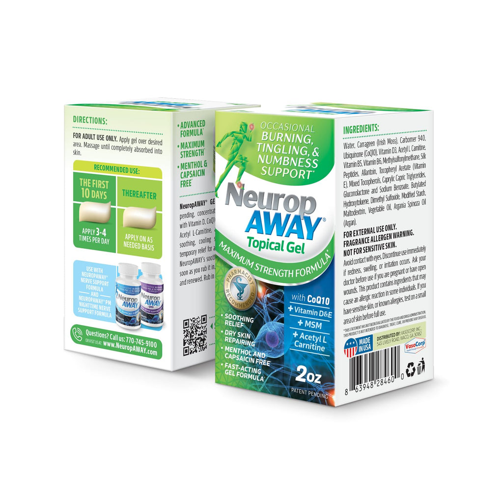 NeuropAWAY® Maximum Strength Gel, for Nerve discomfort, Burning, Tingling, and Numbness 2oz NeuropAWAYBuy Supplements Australia