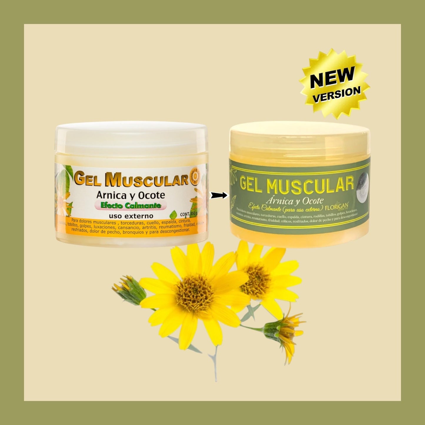 Arnica and Ocote Muscle Gel 350grs. FloriganBuy Supplements Australia