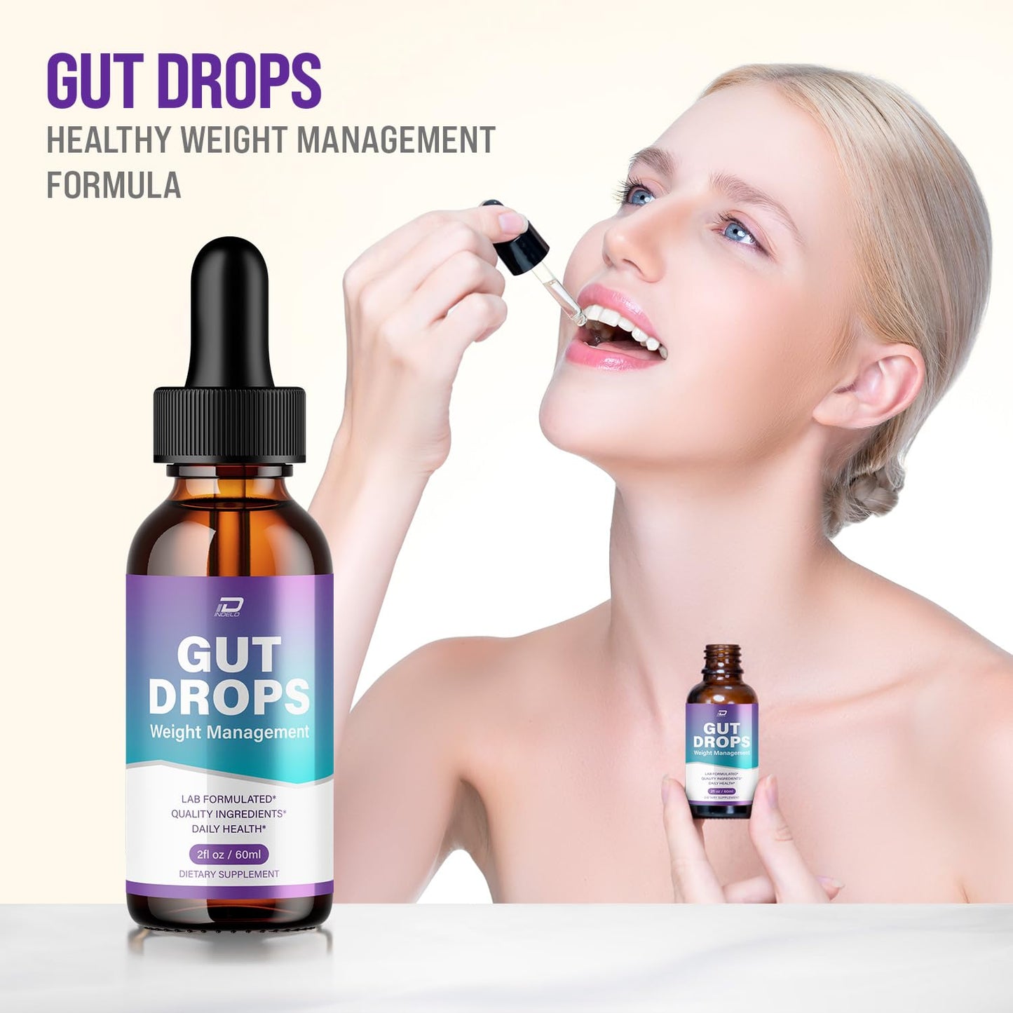 Indelo Gut Drops Healthy Formula – GutDrops All Natural Healthy Levels - Extra Strength Liquid, Reviews (1 Pack – 1 Month Supply) Indelo buy supplements Au