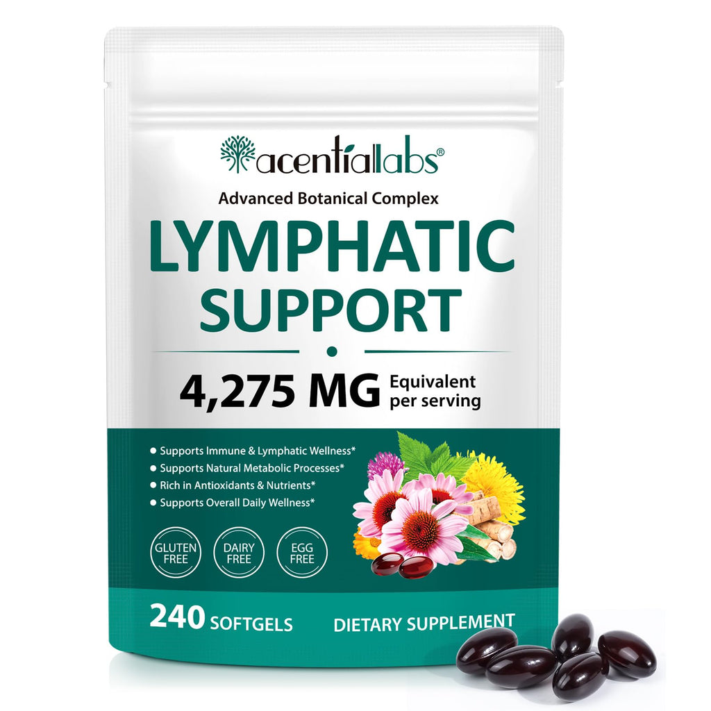 PULLING OIL Lymphatic Drainage Supplements 240 Softgels | Herbal Blend with Echinacea, Dandelion & Burdock Root for Women & Men | Promotes Healthy Circulation & Fluid Balance PULLING OIL buy supplements Au