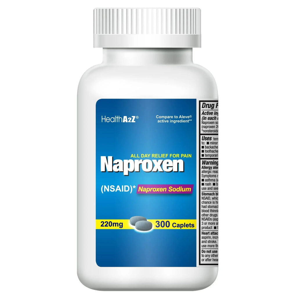 HealthA2Z® Naproxen Sodium 220mg | 300 Caplets | NSAID | Pain Reliever & Fever Reducer HealthA2ZBuy Supplements Australia