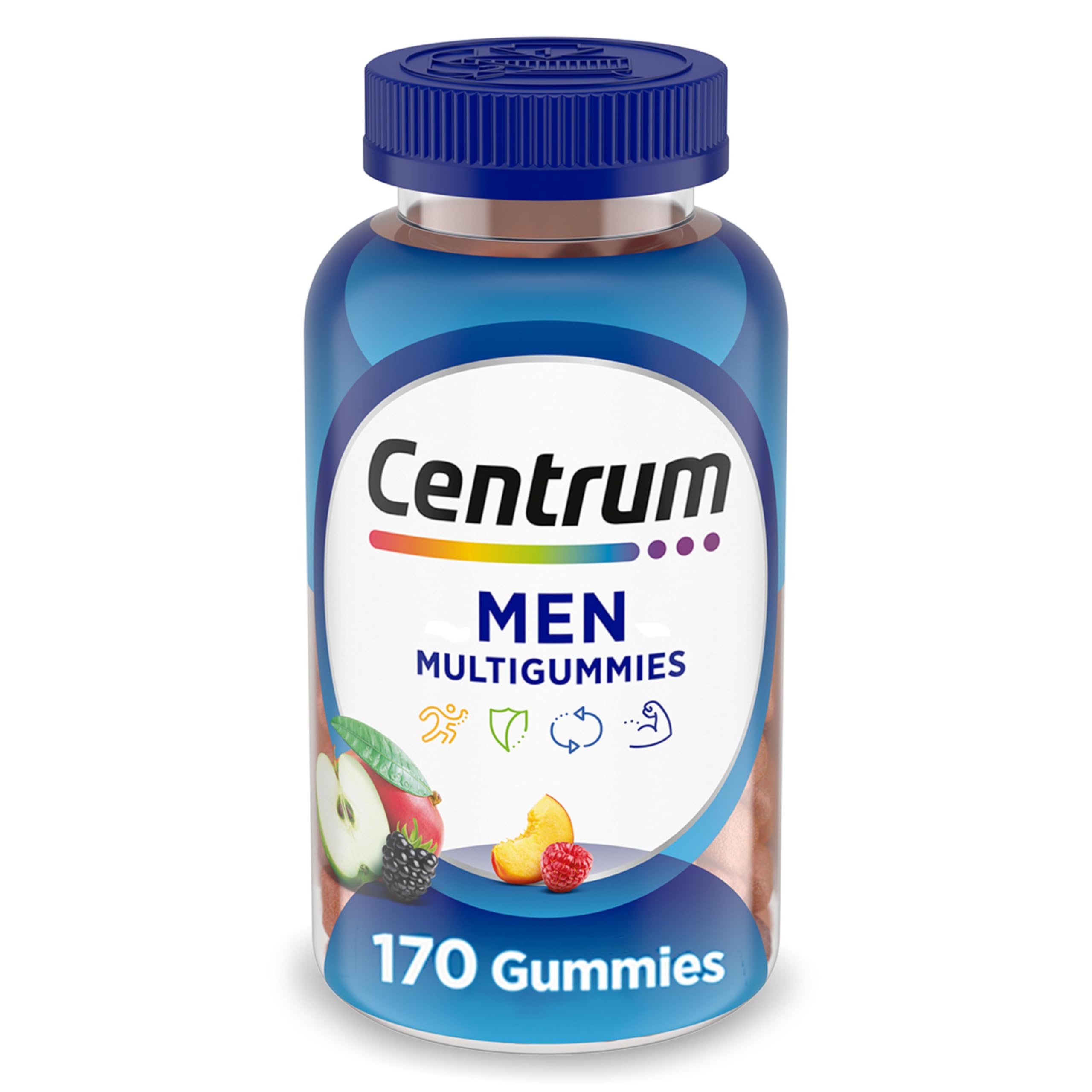 Centrum MultiGummies Gummy Multivitamin for Men, Multivitamin/Multimineral Supplement with Selenium, Antioxidants and Vitamin D3