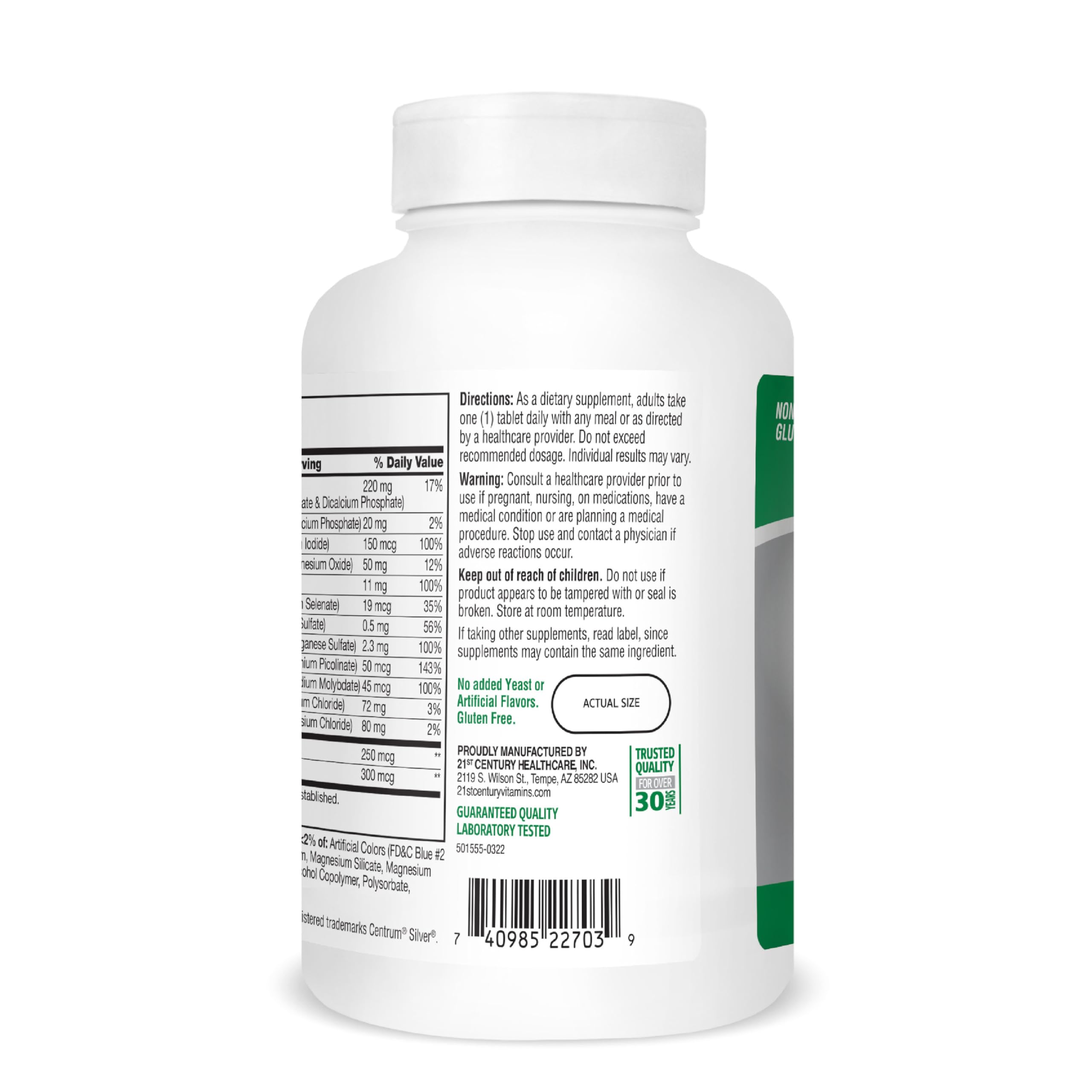 21st Century Sentry Senior Tablets, 265 Count 21st CenturyBuy Supplements Australia