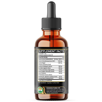 Penhoment 2 Packs - 2700 mg 10in1 Cayenne Pepper Liquid Drops with Hawthorn Berry, Vitamin D3 K2, Beet Root, Ginger Turmeric, Ginger, Ceylon Cinnamon, Berberine, and Ginseng - 2 Months Penhoment buy supplements Au