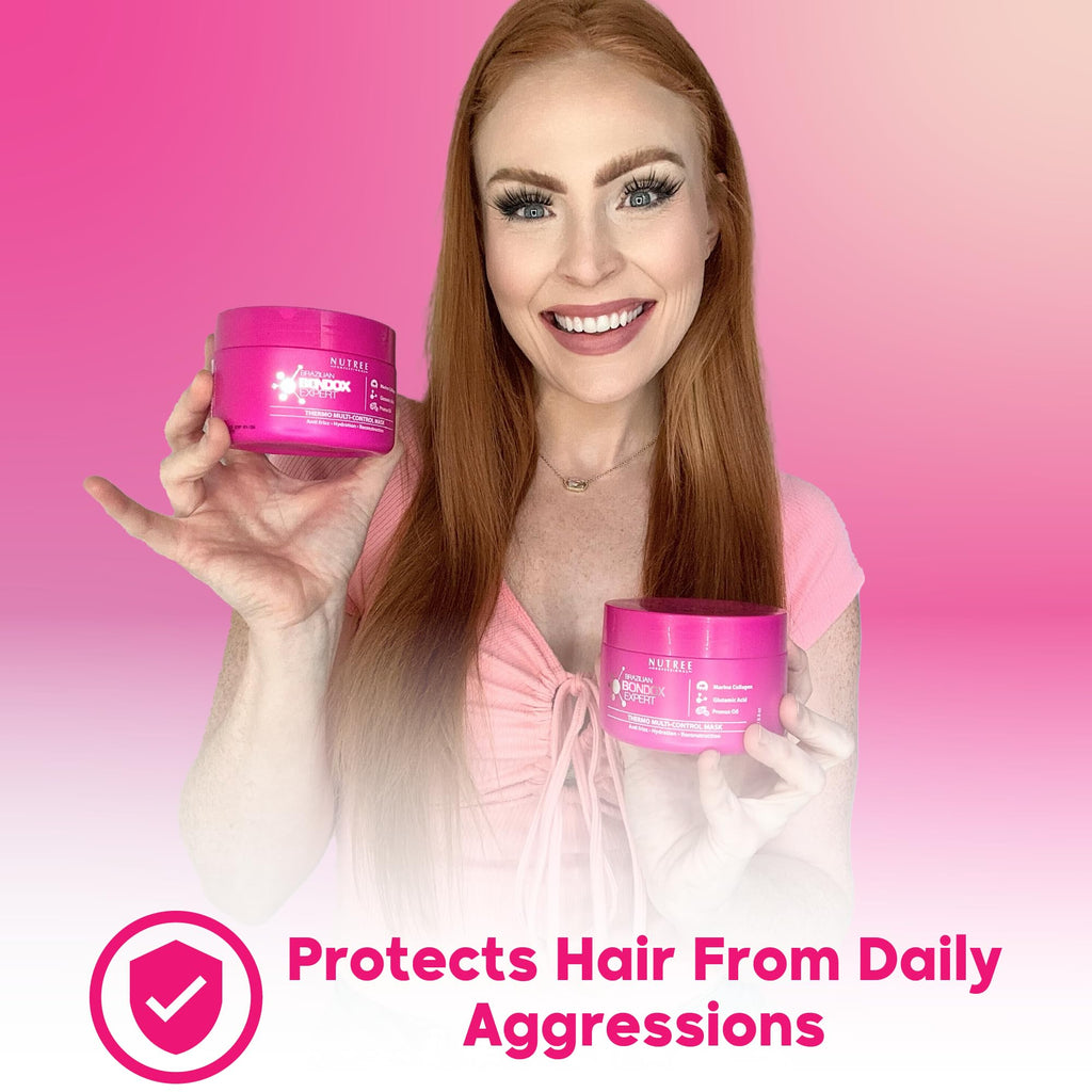 Brazilian Hair Bottox Expert Thermal Mask 8.8 oz - Contains Marine Collagen and Almond Oil - Formaldehyde-Free - Repairs the Hair Elasticity and Flexibility, Softens, Moisturizers, Adds Shine Nutree ProfessionalBuy Supplements Australia