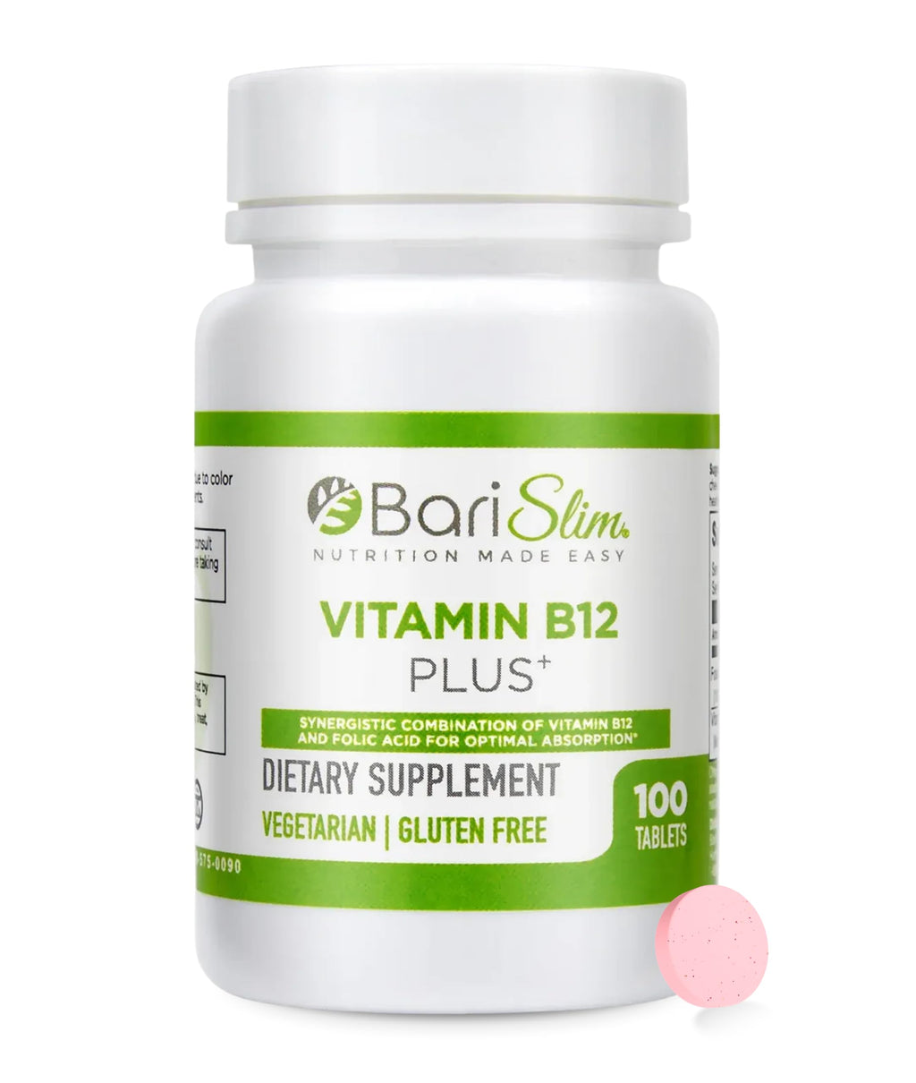 BariSlim Vitamin B12 Plus Tablets - Bariatric Formulated for Post Weight Loss Surgery, Including Gastric Bypass & Gastric Sleeve - Supports Energy Levels & Overall Health | Cherry Flavor BariSlim buy supplements Au