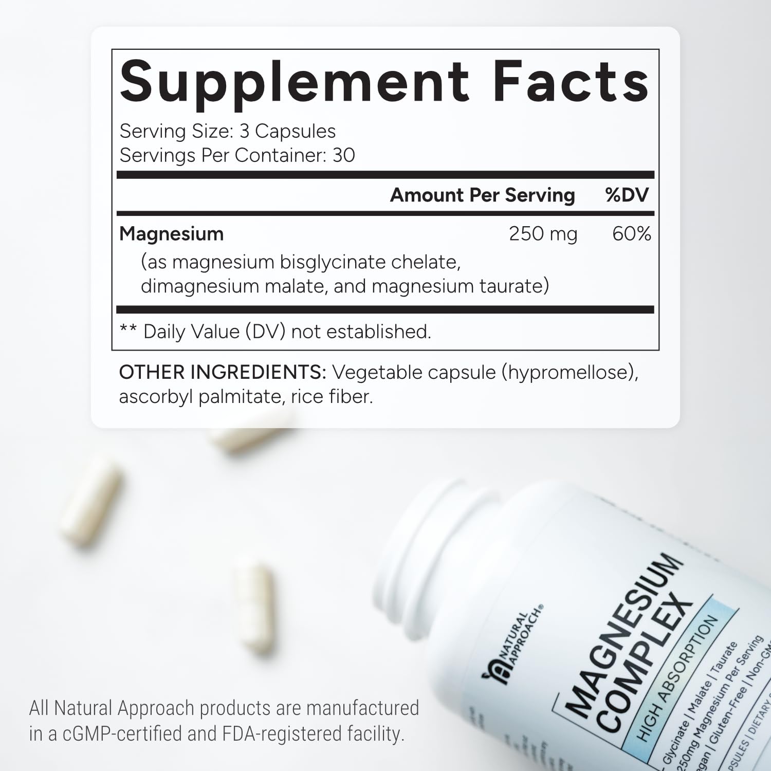 High Absorption Magnesium Complex with Glycinate, Malate & Taurate - Premium Magnesium Supplement for Sleep, Relaxation, Leg Cramps & Stress Relief - 100% Chelated & Easy On The Gut - 90 Capsules Natural Approach buy supplements Au