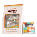 Norms Wipe Outs Hemorrhoid Wipes, 24 Individually Wrapped Witch Hazel Wipes with Aloe to Soothe and Cool Itching, Burning and Irritation, Flushable Septic Safe, Plant Based & Plastic-Free NormsBuy Supplements Australia