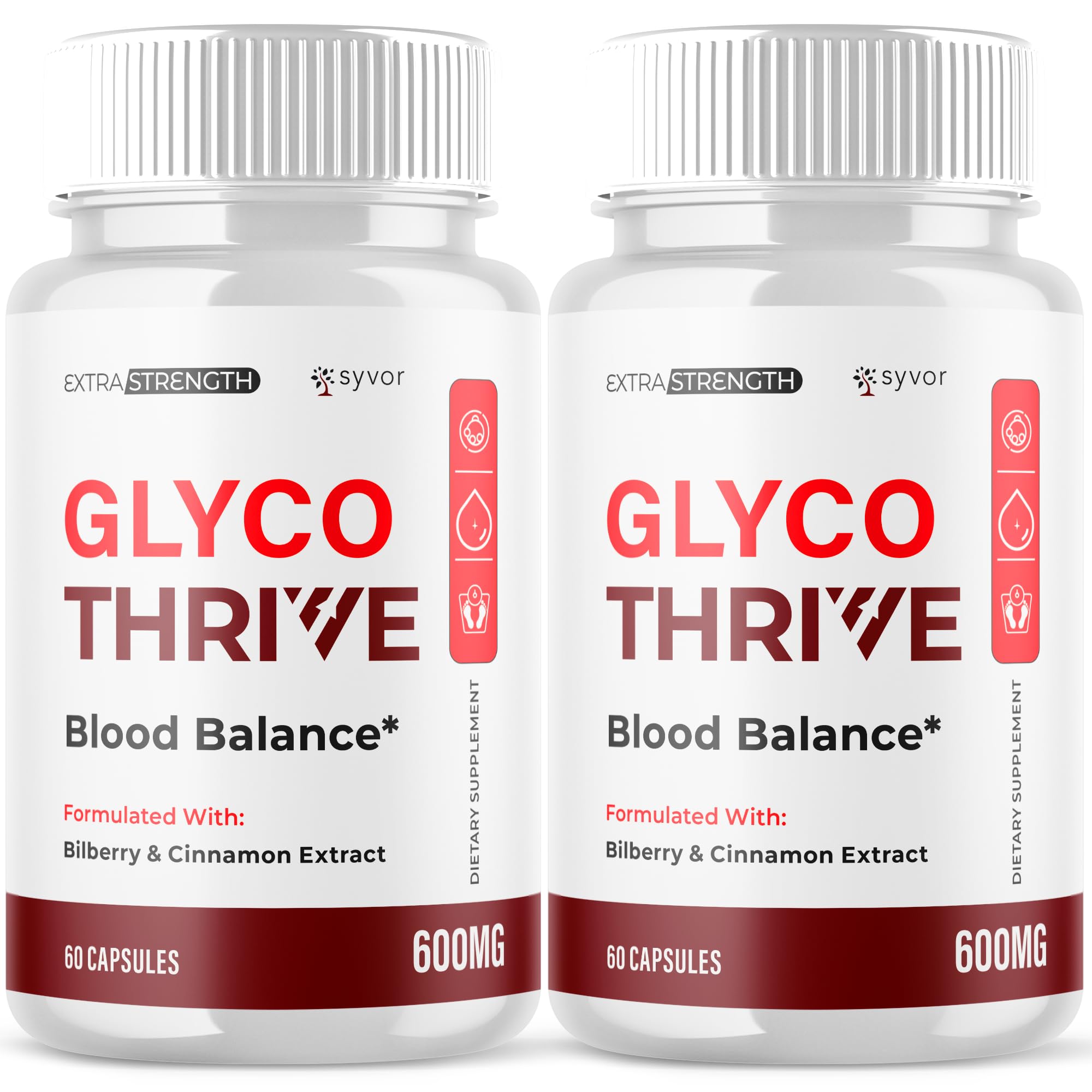 (2 Pack) Glyco Thrive Capsules, Official GlycoThrive Glycogen Support Pills with All Natural Ingredients, Advanced Formula Health Supplement with Max Strength Vitamins for Women & Men (120 Capsules) SyvorBuy Supplements Australia