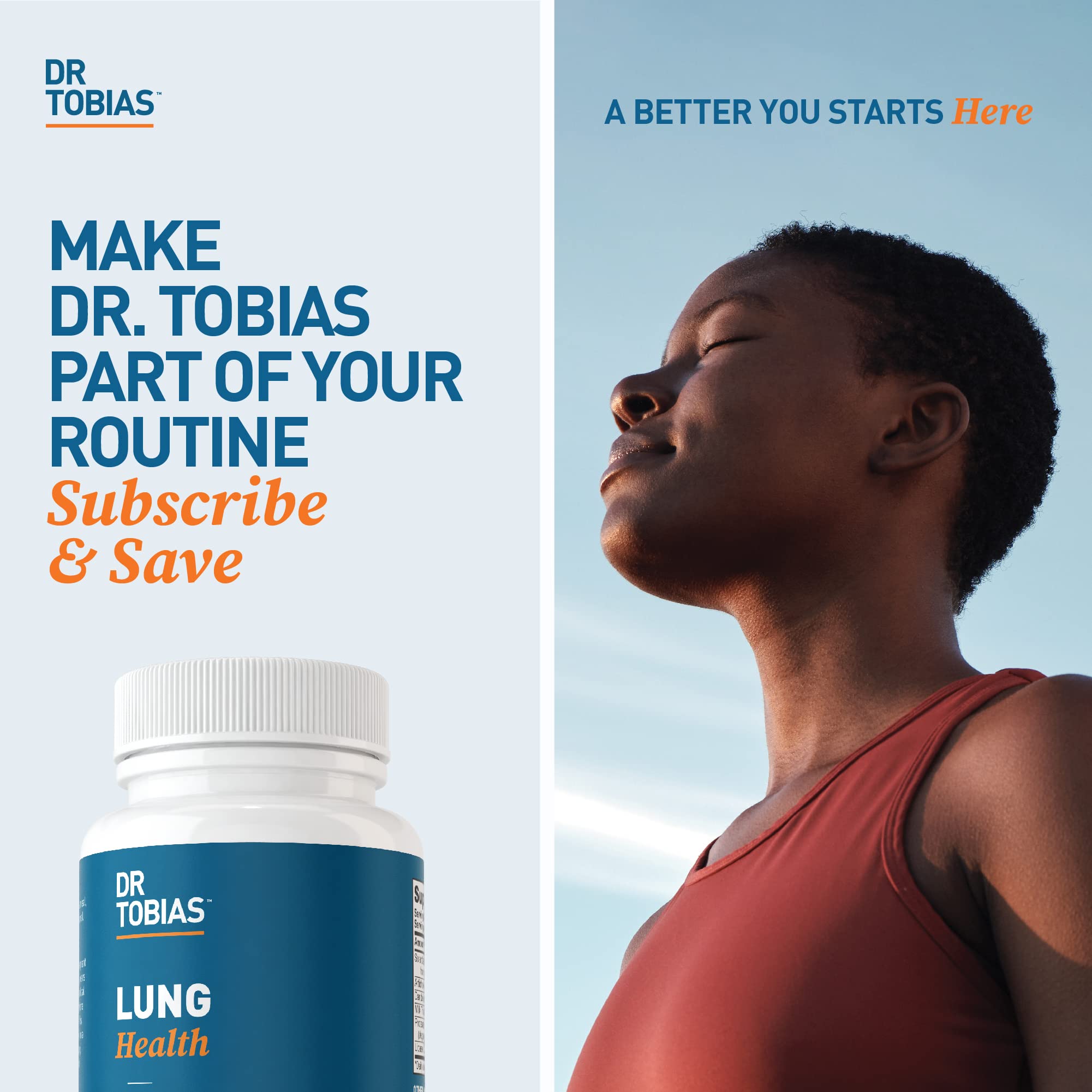 Dr. Tobias Lung Health - Lung Support Supplement with Vitamin C, Butterbur, Quercetin & Bromelain | Lung Cleanse & Detox Formula for Bronchial & Respiratory System Non-GMO (60 Capsules, 60 Servings) Dr. TobiasBuy Supplements Australia