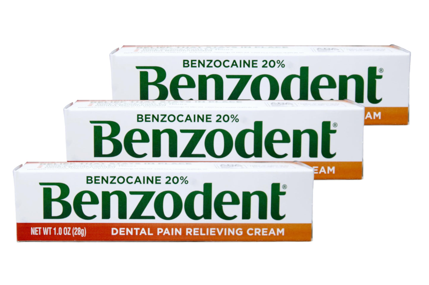 Benzodent Dental Pain Relieving Cream, 1 Ounce - Pack of 3 BenzodentBuy Supplements Australia