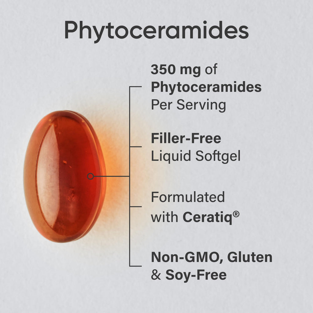 Sports Research® Phytoceramides 350mg per softgel - Plant Derived Ceramides for Healthy Skin and Hydration - Non GMO with No Fillers or Synthetic Vitamins - 30 Liquid softgels Sports Research buy supplements Au