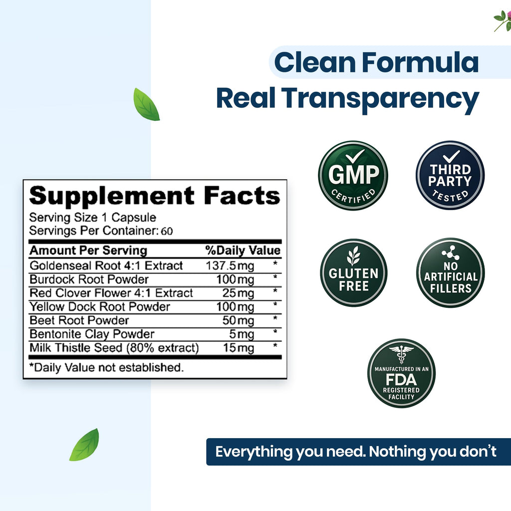 Extra Strength Fast Acting 7-in-ONE Advanced Formula - Full Body Cleanse - Detox & Liver Cleanse - Detox & Liver Repair, All Natural Toxins Remover, Healthy Cleansing Support for Liver (60 Capsule) Pure Health Brands buy supplements Au