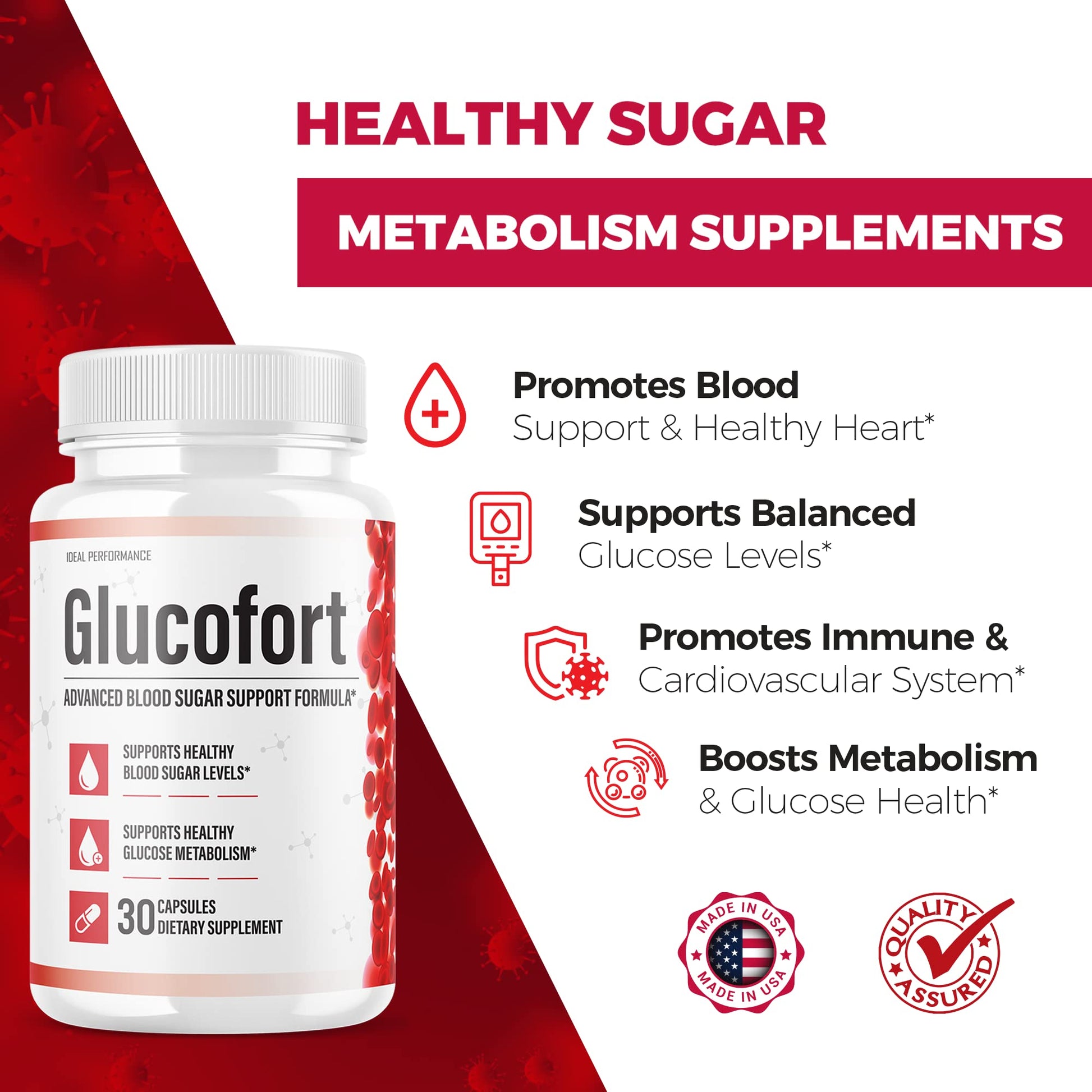 IDEAL PERFORMANCE (Official) Glucofort Supplement Support Formula (3 Pack) IDEAL PERFORMANCE buy supplements Au