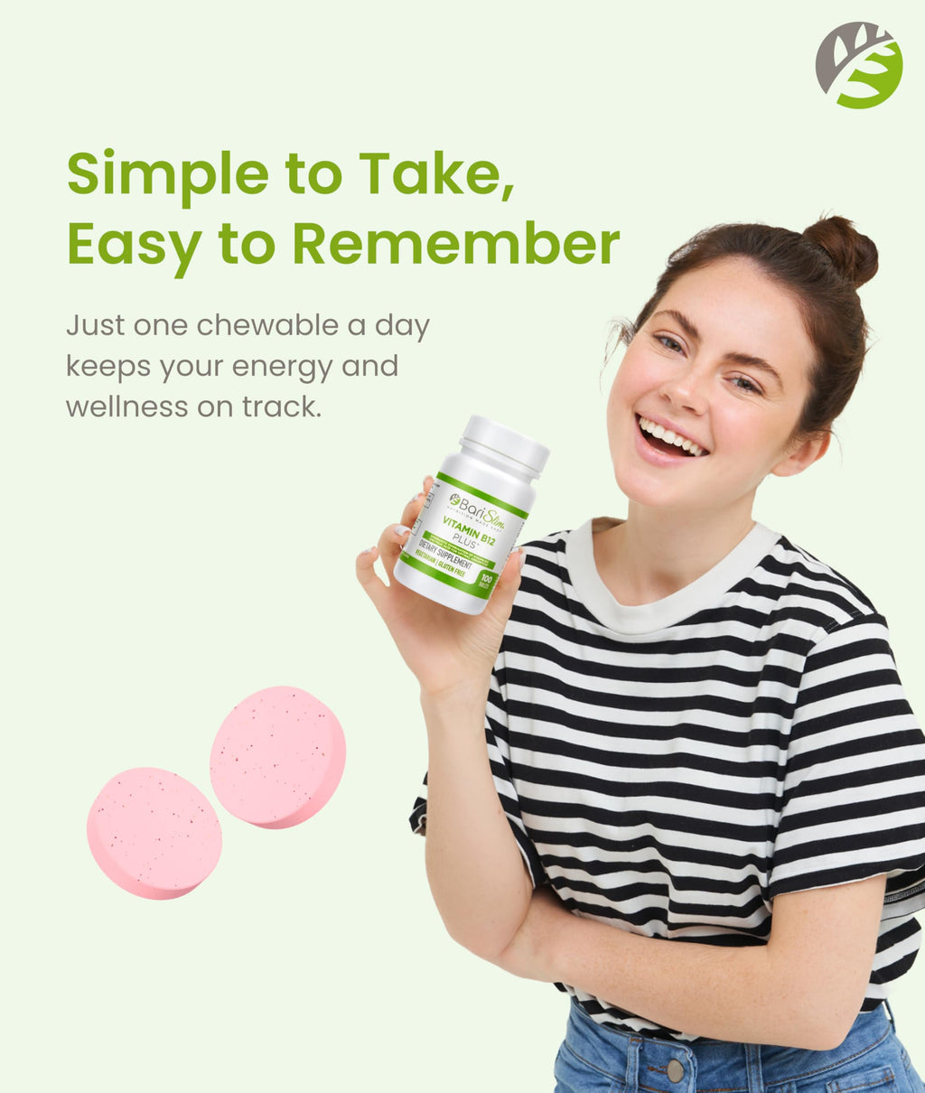 BariSlim Vitamin B12 Plus Tablets - Bariatric Formulated for Post Weight Loss Surgery, Including Gastric Bypass & Gastric Sleeve - Supports Energy Levels & Overall Health | Cherry Flavor BariSlim buy supplements Au