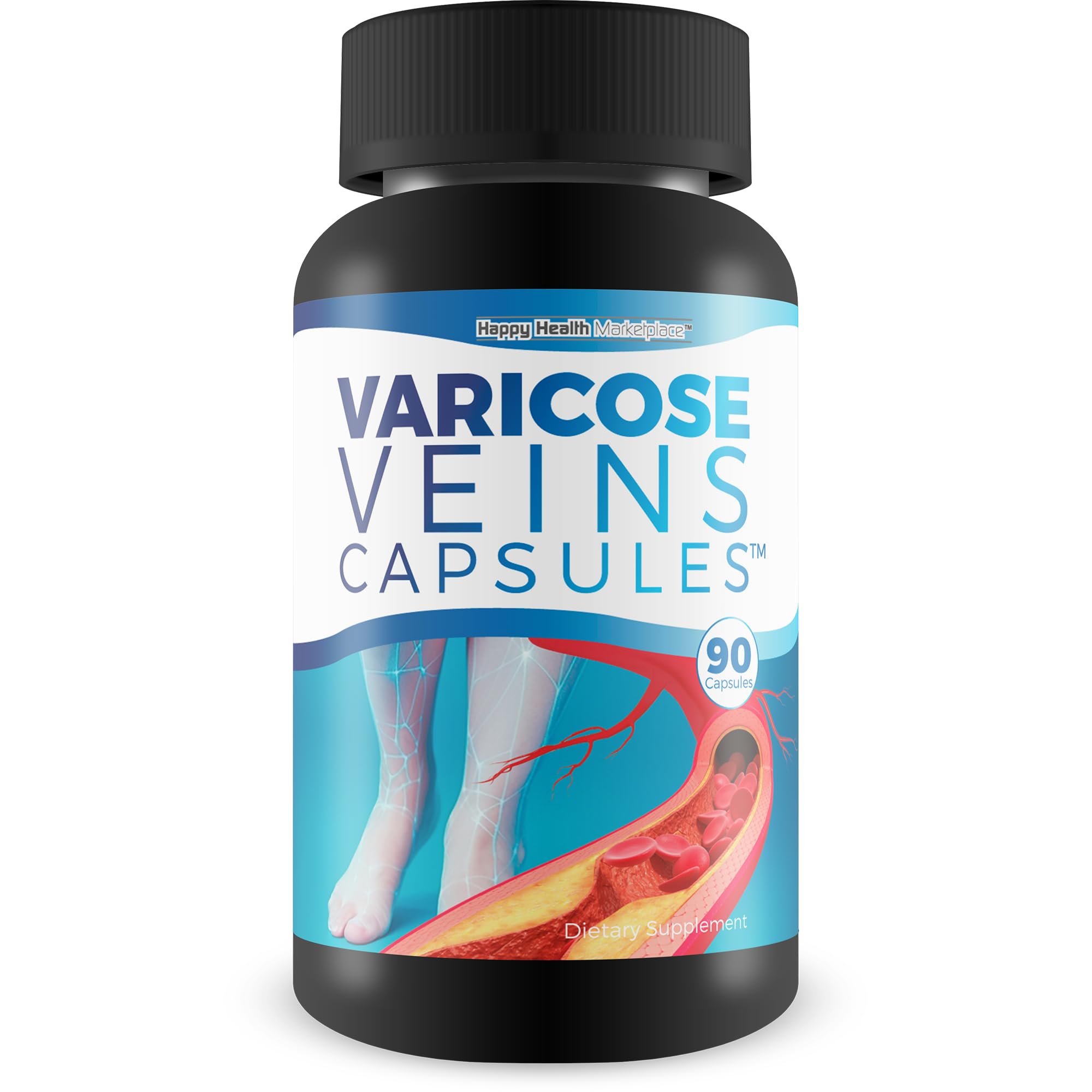 Varicose Veins Capsules - Our Best Natural Varicose Veins Treatment - Varicose Vein Supplement Anti Varicose Veins Women - Herbal Varicose Veins Treatment for Legs - Herbal Remedies for Varicose Veins Happy Health MarketplaceBuy Supplements Australia